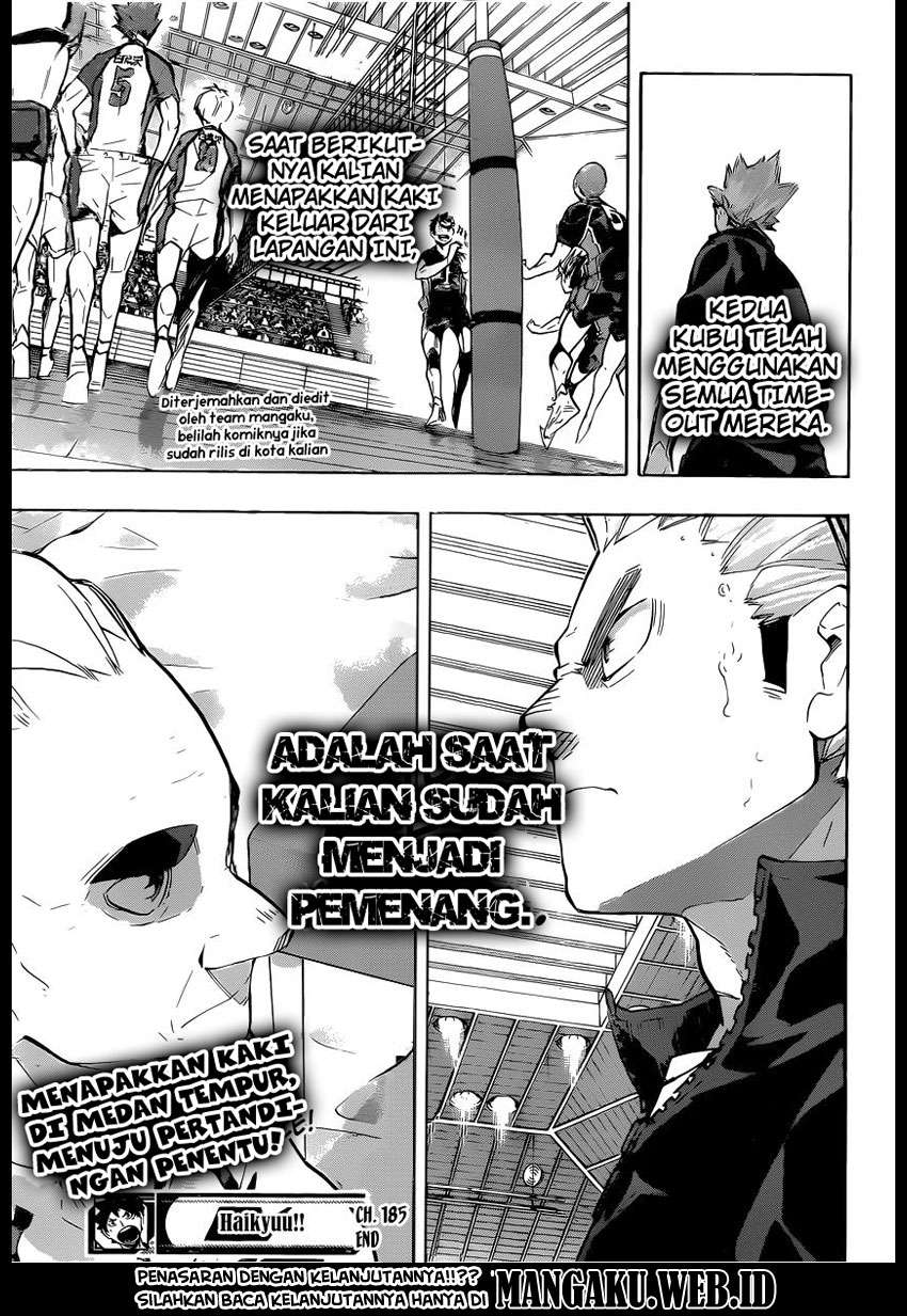 Haikyuu!! Chapter 185 - halaman 18