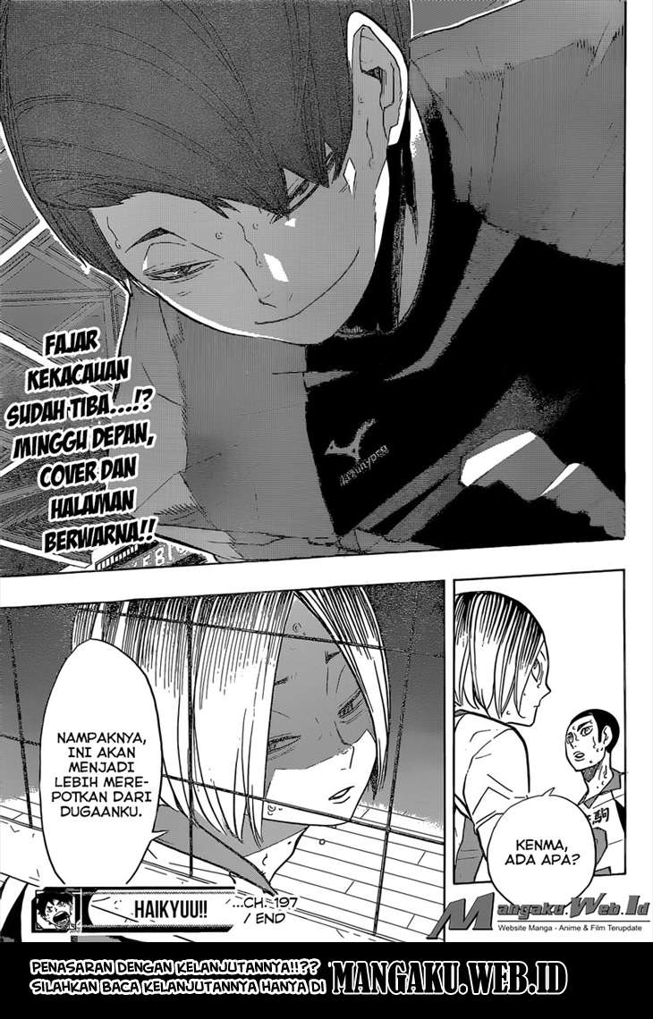 Haikyuu!! Chapter 197 - halaman 19