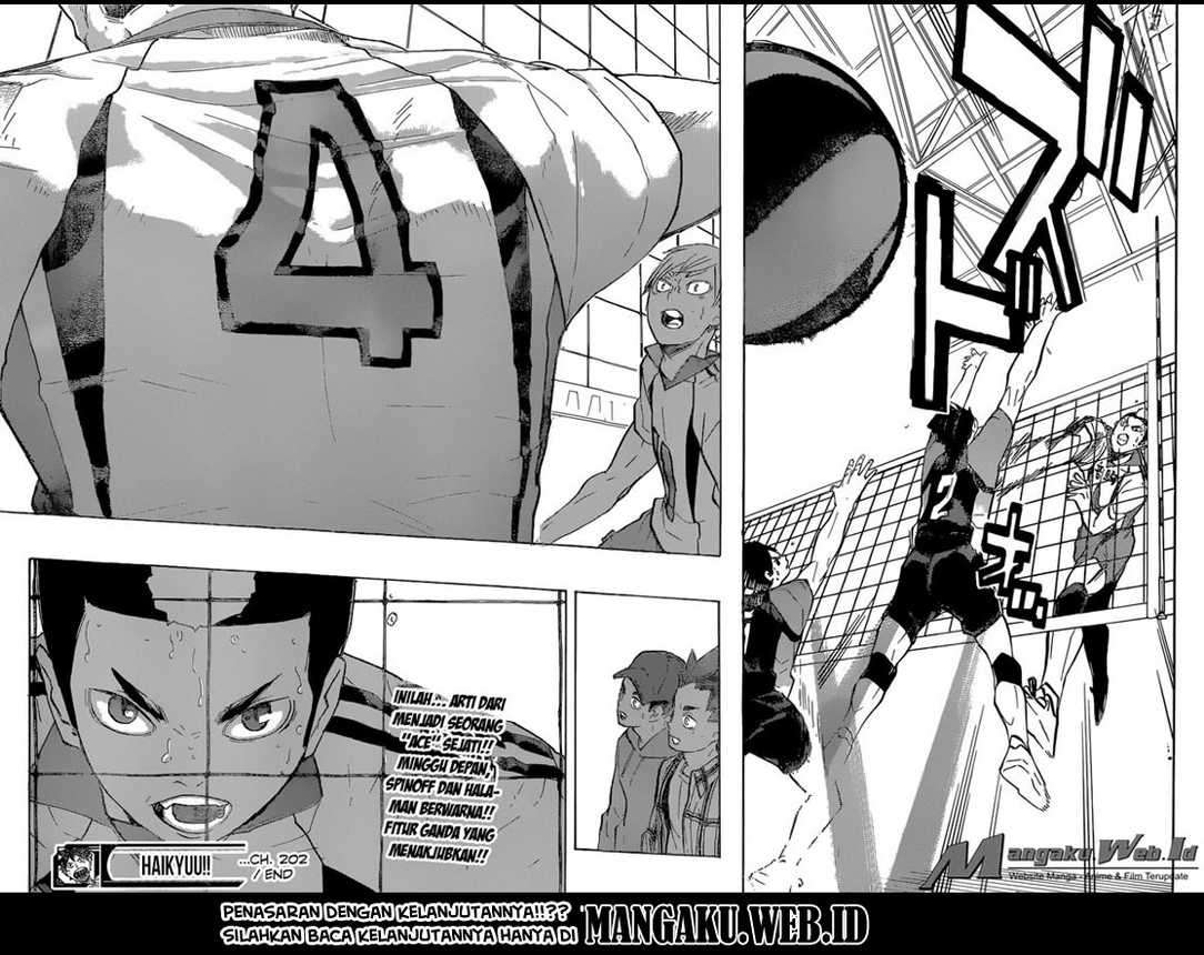 Haikyuu!! Chapter 202 - halaman 18