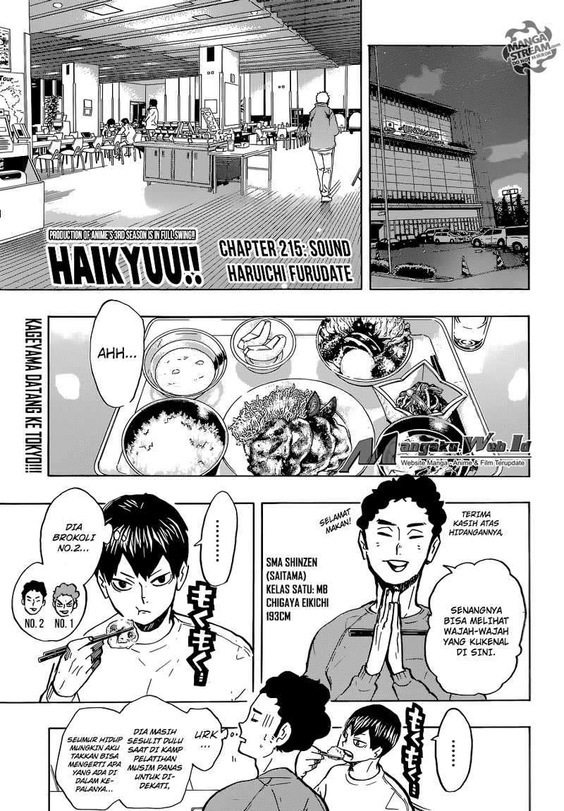 Haikyuu!! Chapter 215 - halaman 2