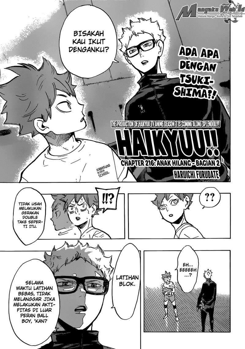 Haikyuu!! Chapter 216 - halaman 2
