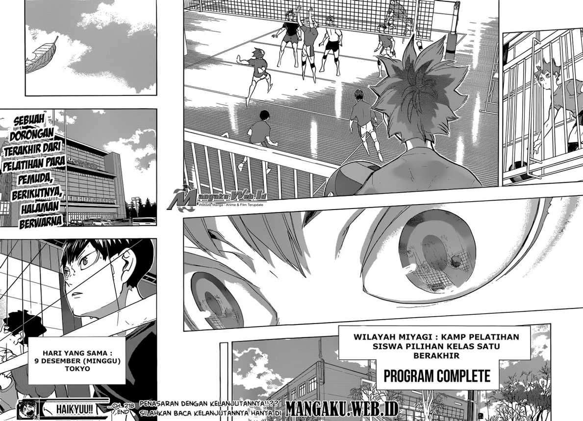 Haikyuu!! Chapter 218 - halaman 19