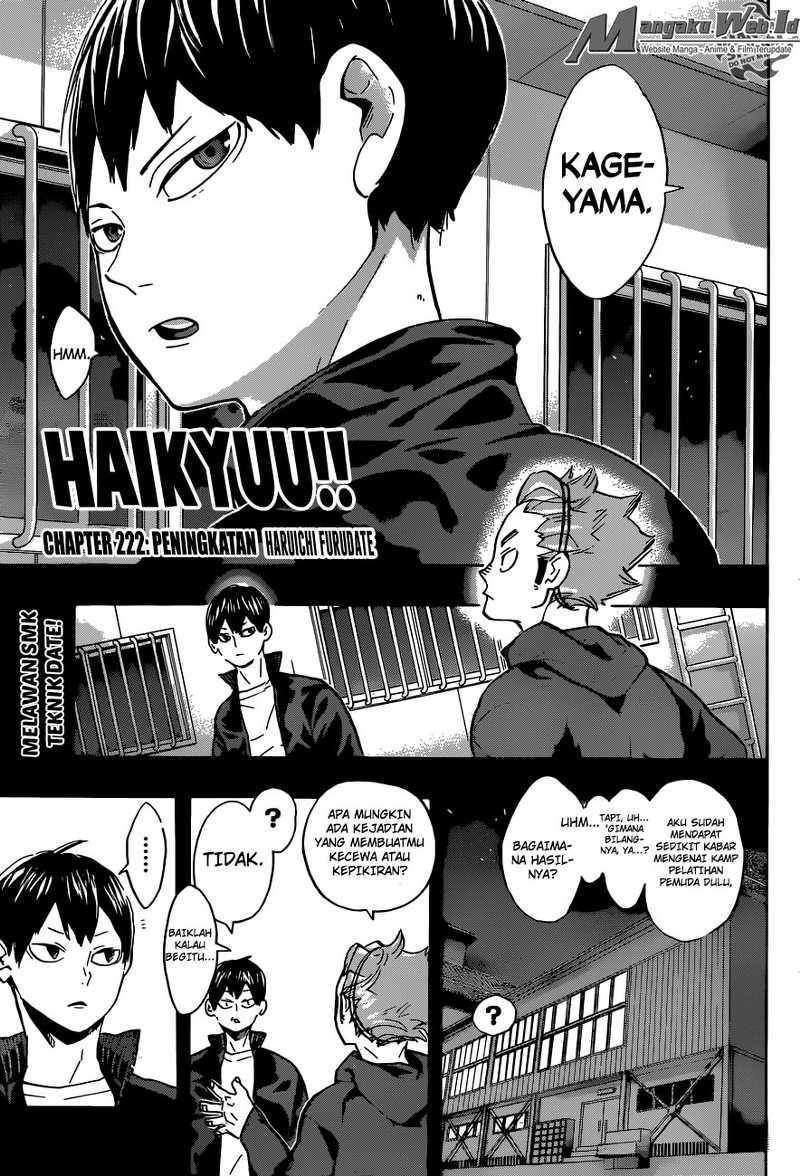 Haikyuu!! Chapter 222 - halaman 2