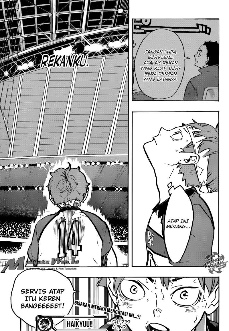 Haikyuu!! Chapter 239 - halaman 18