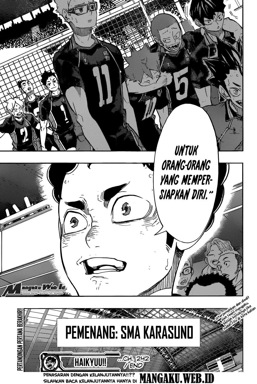 Haikyuu!! Chapter 242 - halaman 18