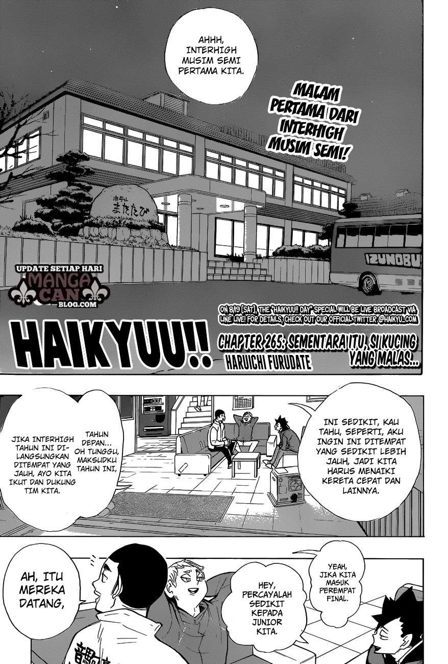 Haikyuu!! Chapter 265 - halaman 1