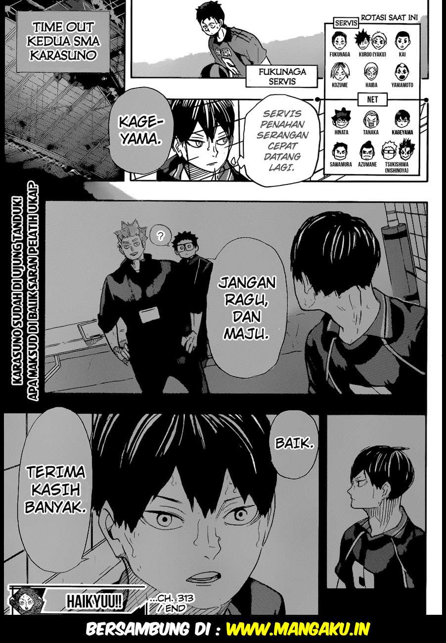 Haikyuu!! Chapter 313 - halaman 19