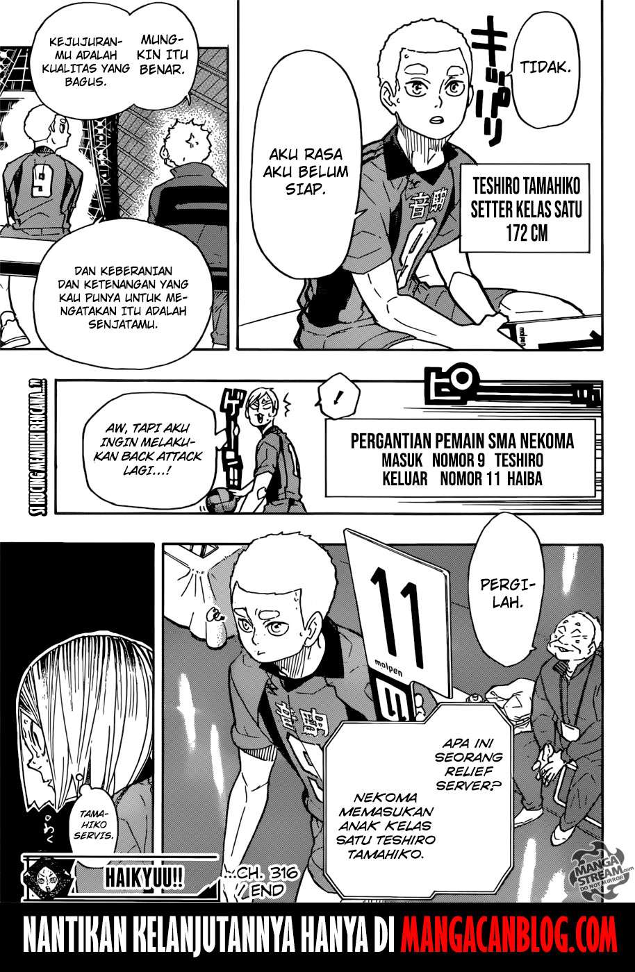Haikyuu!! Chapter 316 - halaman 19