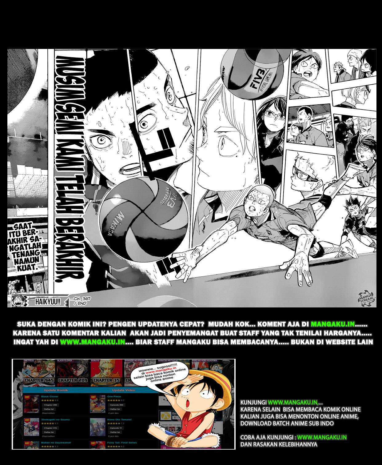 Haikyuu!! Chapter 367 - halaman 17