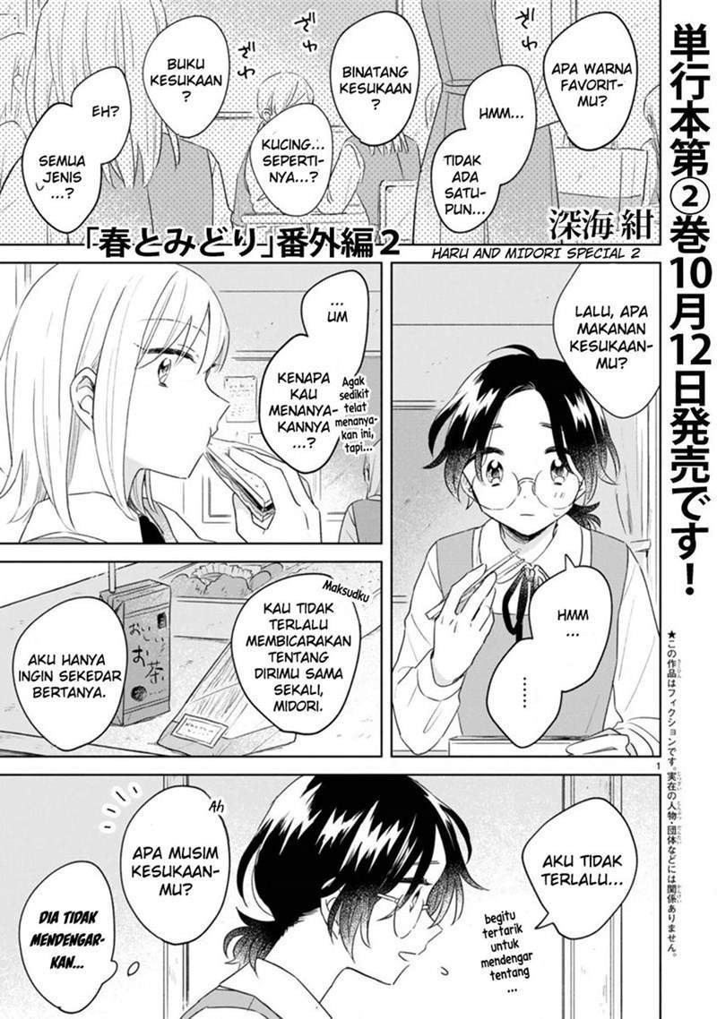 Haru to Midori Chapter 9.5 - halaman 1