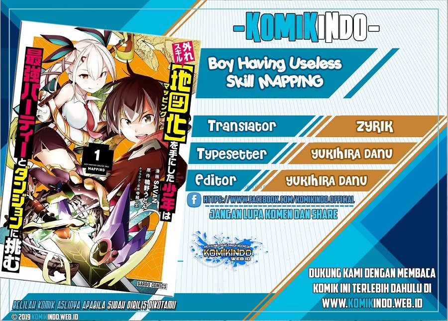 Hazure Skill [Mapping] wo Te ni Shita Shonen ha Saikyou Party to Dungeon ni Idomu Chapter 9.2 - halaman 1