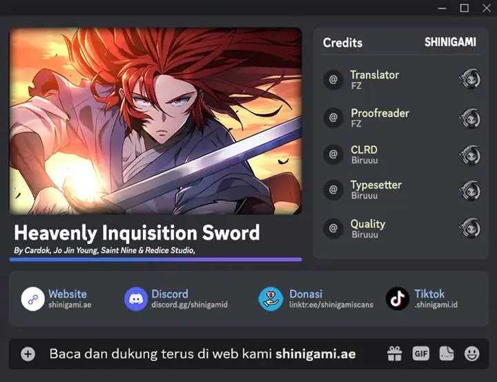 Heavenly Inquisition Sword Chapter 109 - halaman 1