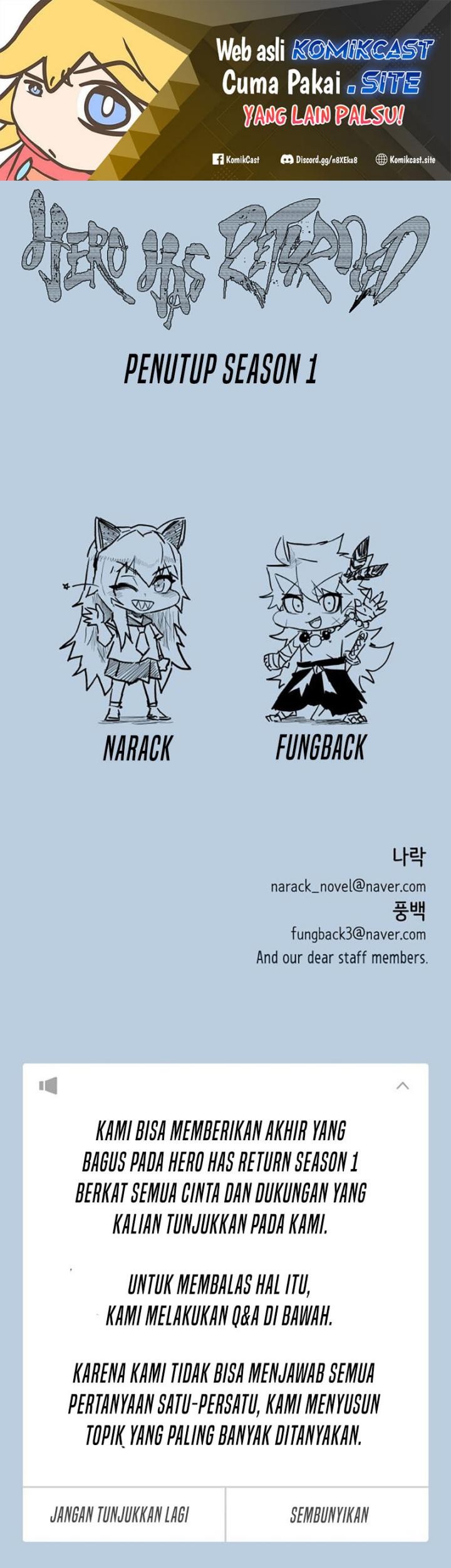 Hero Has Returned Chapter 85 - halaman 2