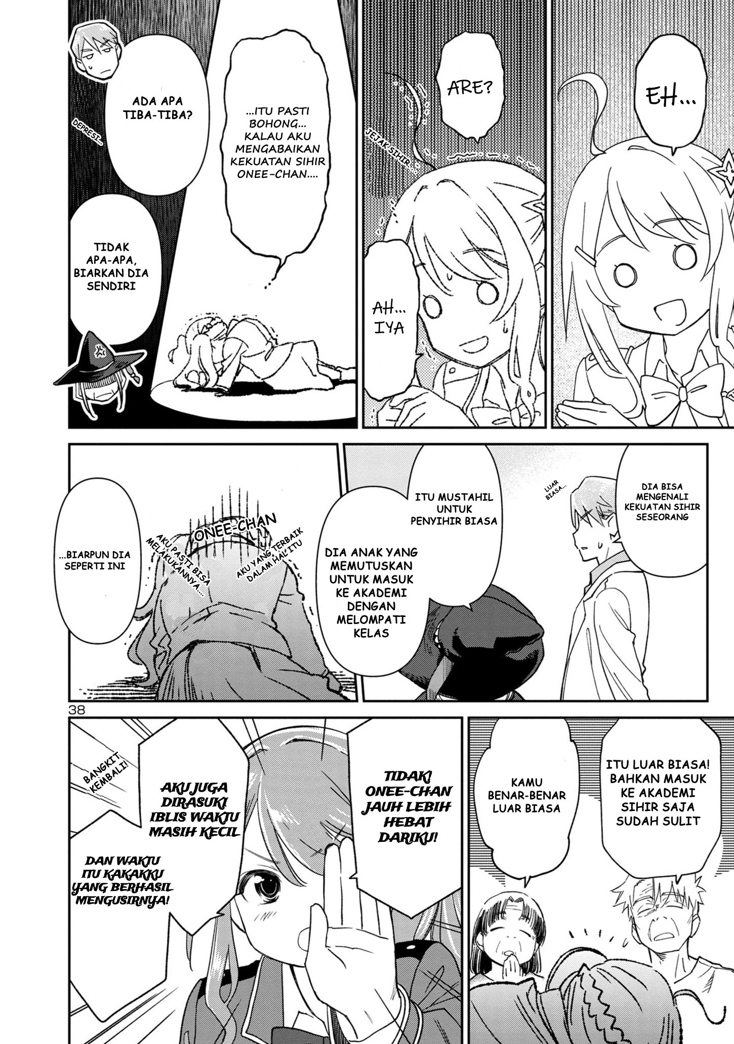 Hikage Majo wa Kizukanai: Mahou Gakuen ni Nyuugaku shita Tensai Imouto ga, Ane wa Motto Sugoi to Iifurashiteita Nante Chapter 1 - halaman 40