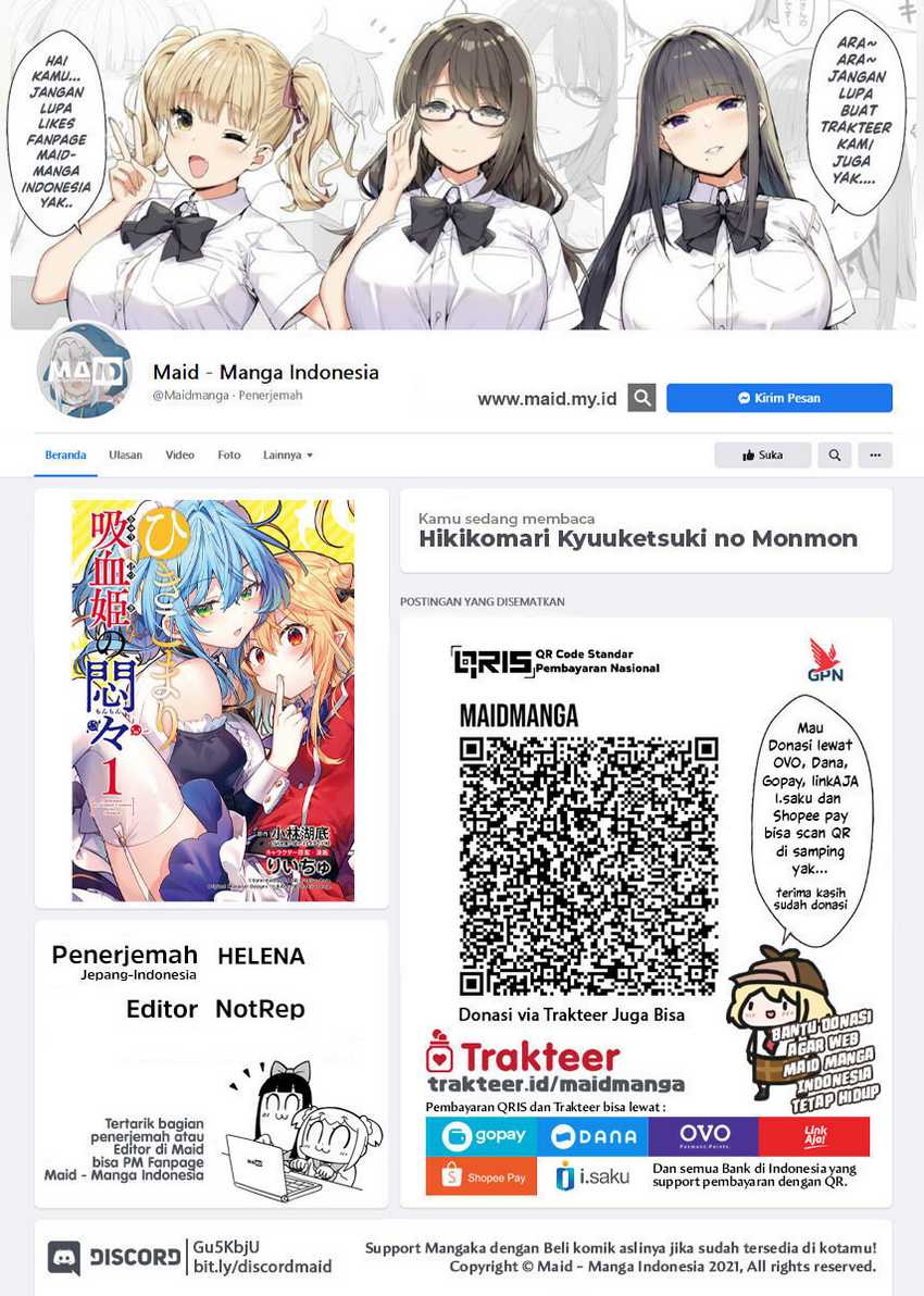 Hikikomari Kyuuketsuki no Monmon Chapter 13 - halaman 2
