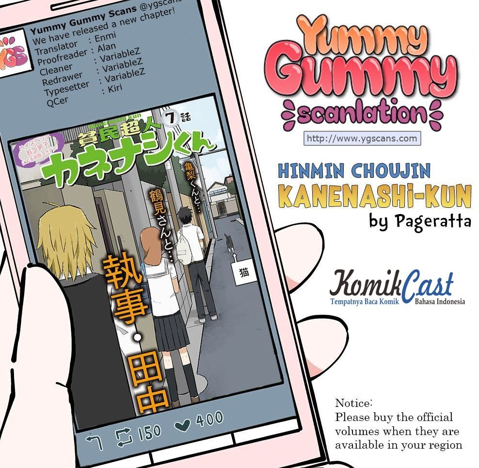 Hinmin Choujin Kanenashi-kun Chapter 7 - halaman 2