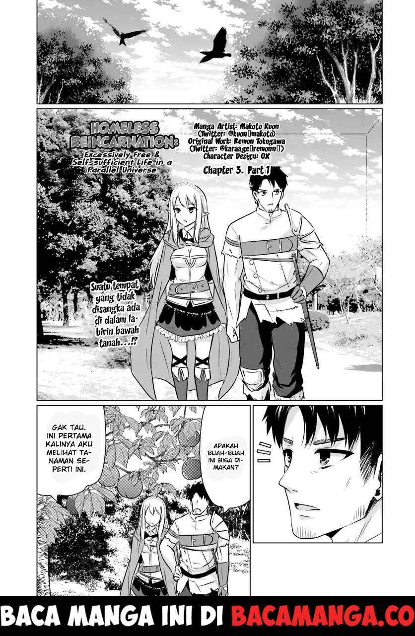 Homeless Tensei: Isekai De Jiyuu Sugiru Majutsu Jisoku Seikatsu Chapter 3.1 - halaman 1