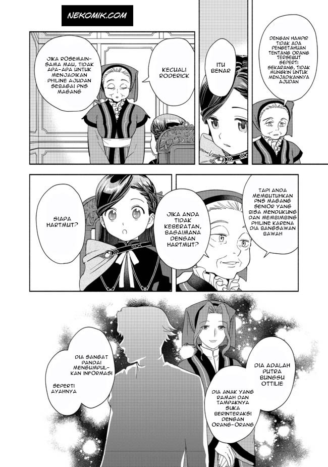 Honzuki no Gekokujou: Shisho ni Naru Tame ni wa Shudan wo Erandeiraremasen Dai 4-bu - Kizokuin no Toshokan wo Sukuitai! Chapter 4 - halaman 17