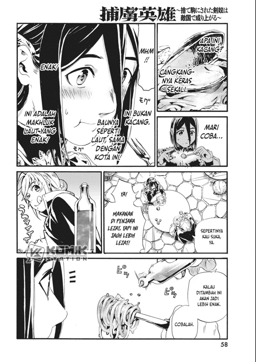 Horyo Eiyuu: Sute koma ni sareta Kendo wa Tekikoku de Nariagaru Chapter 5 - halaman 15