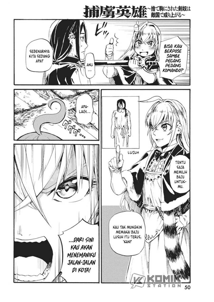 Horyo Eiyuu: Sute koma ni sareta Kendo wa Tekikoku de Nariagaru Chapter 5 - halaman 7