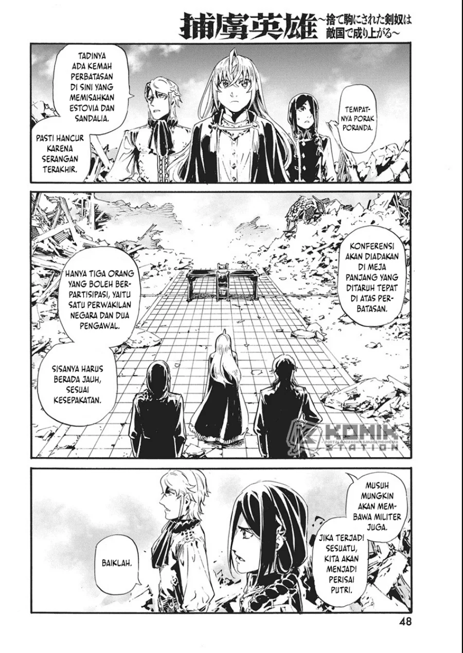 Horyo Eiyuu: Sute koma ni sareta Kendo wa Tekikoku de Nariagaru Chapter 6 - halaman 19