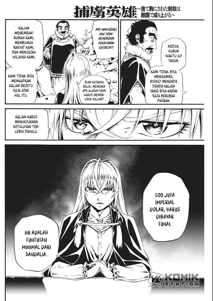 Horyo Eiyuu: Sute koma ni sareta Kendo wa Tekikoku de Nariagaru Chapter 7 - halaman 5