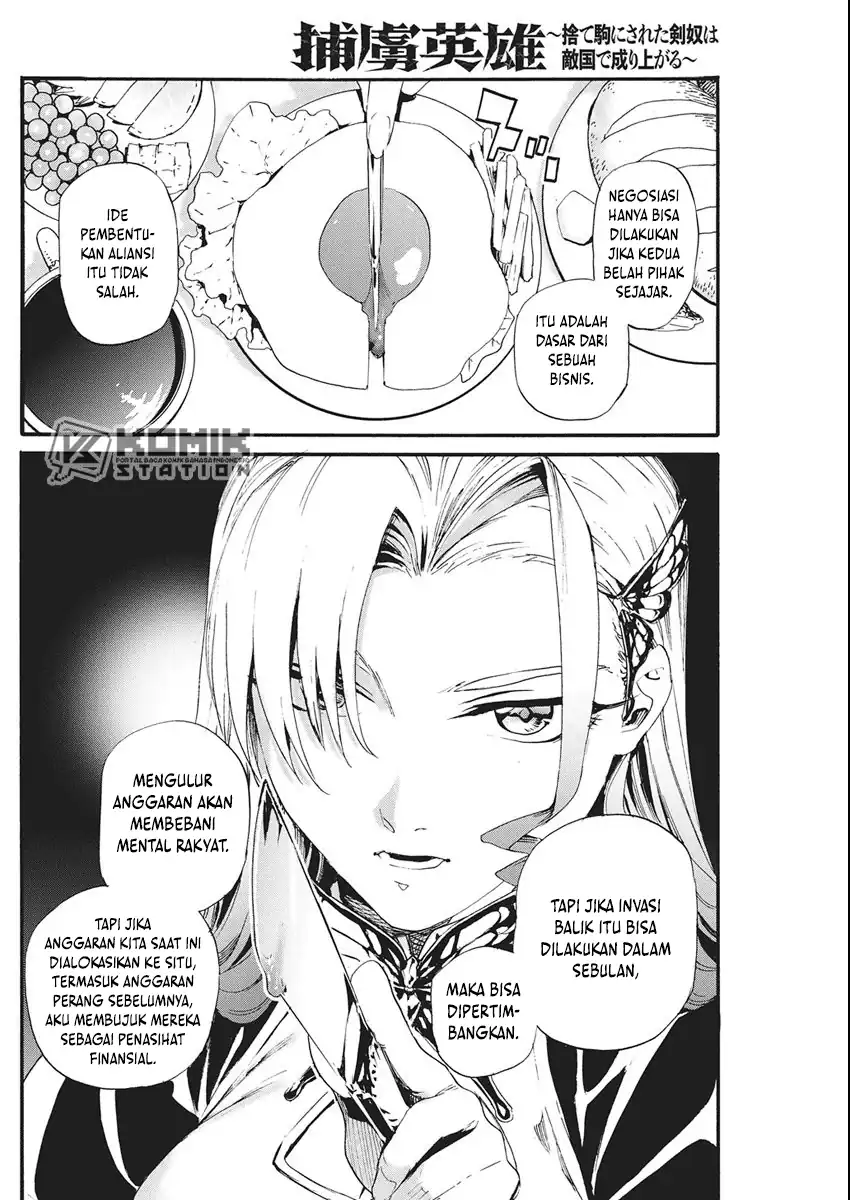 Horyo Eiyuu: Sute koma ni sareta Kendo wa Tekikoku de Nariagaru Chapter 9 - halaman 5