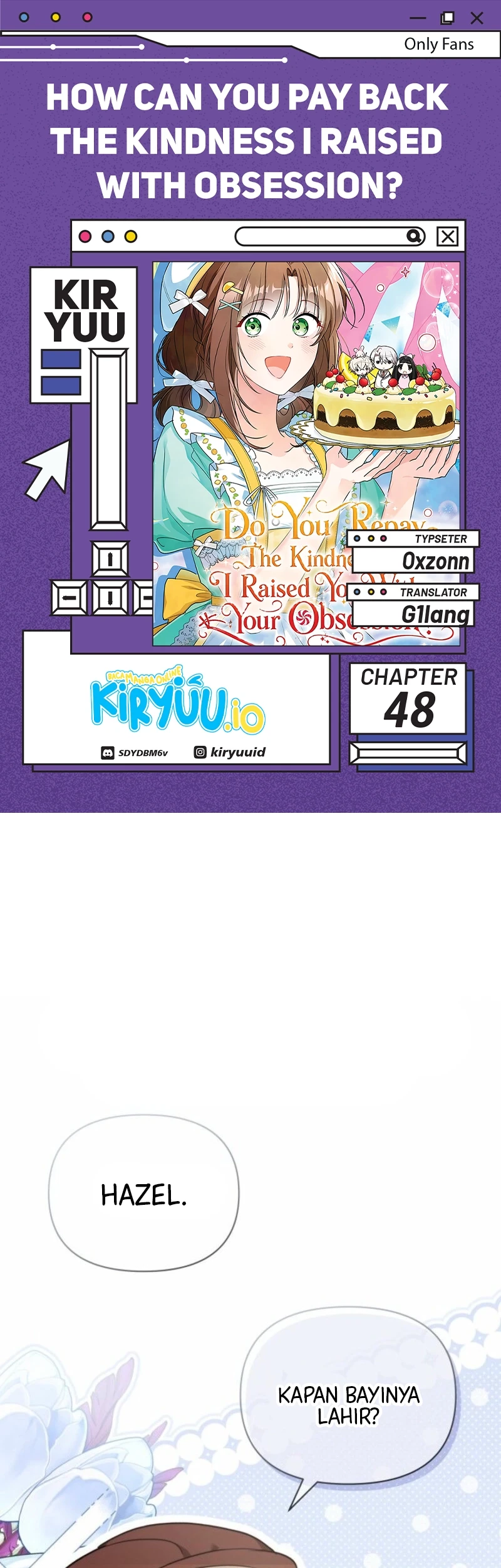How Can You Pay Back The Kindness I Raised With Obsession? Chapter 48 - halaman 1