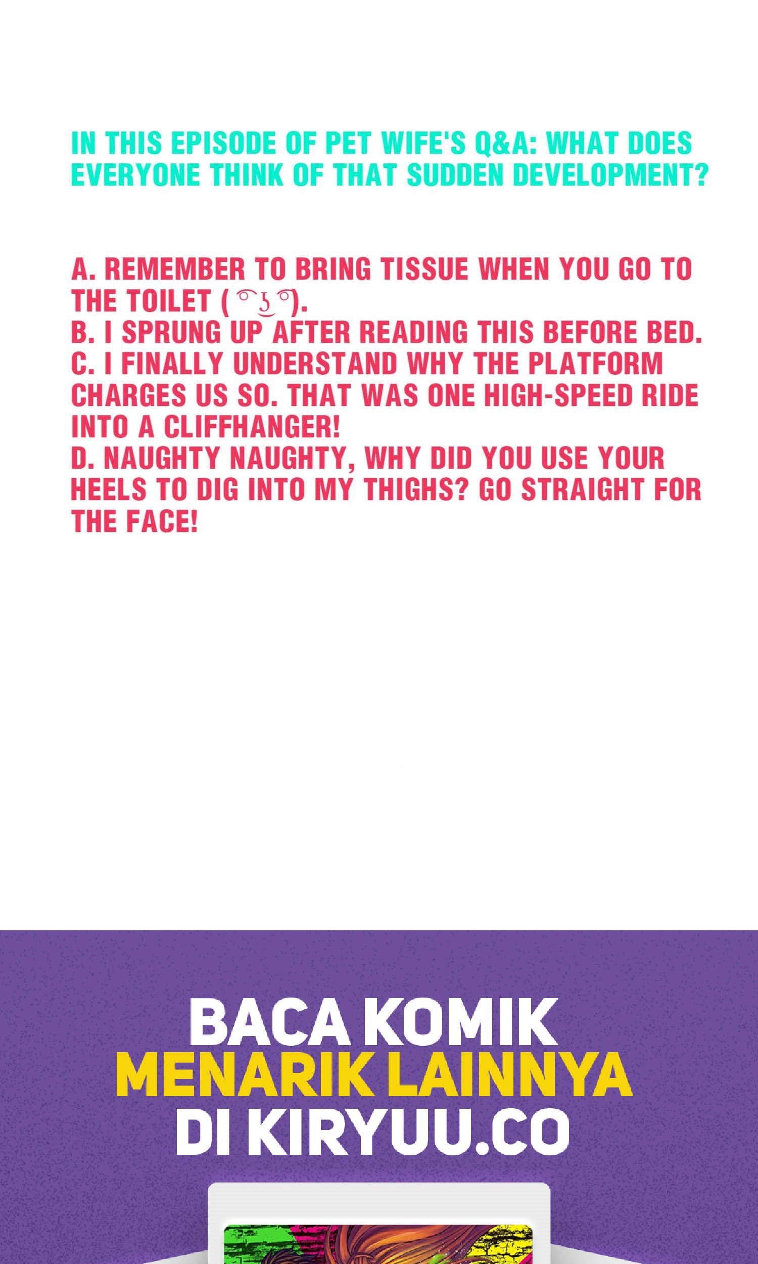 How To Properly Care For Your Pet Wife Chapter 76 - halaman 70