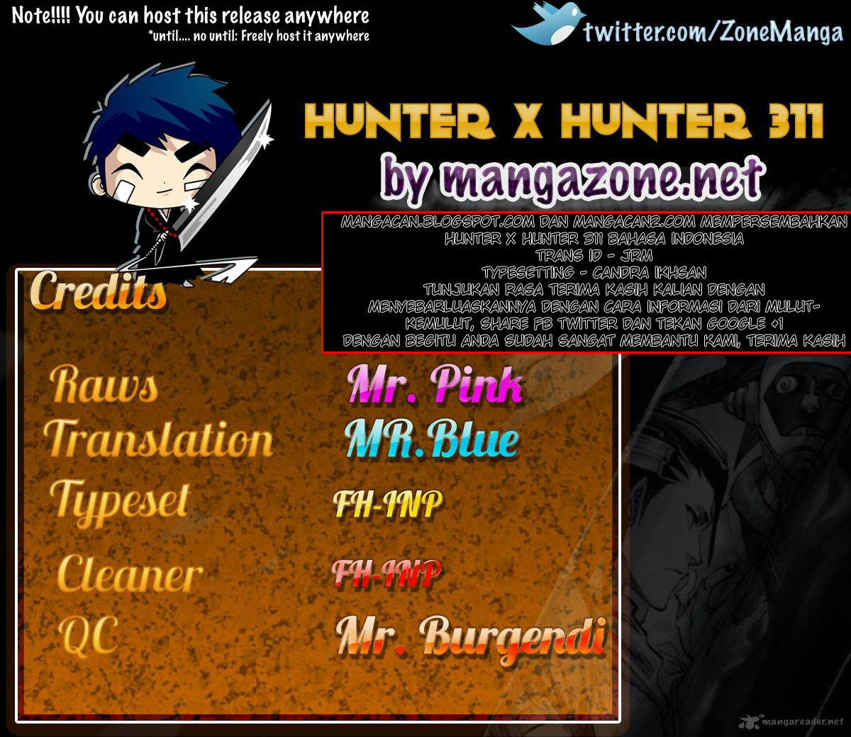 Hunter x Hunter Chapter 311 - halaman 18