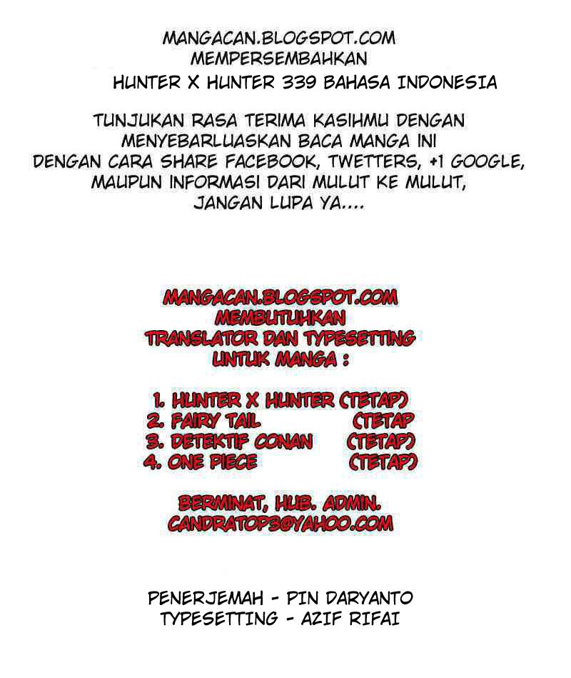 Hunter x Hunter Chapter 339 - halaman 19