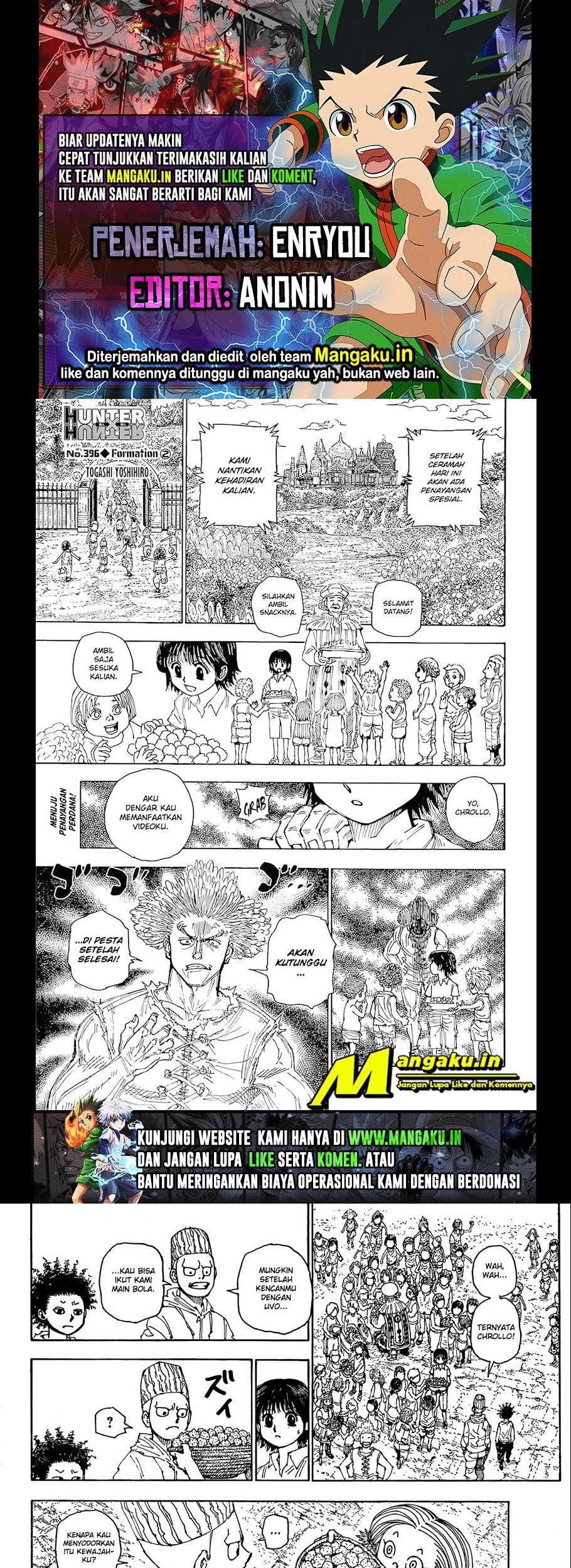 Hunter x Hunter Chapter 396 - halaman 1