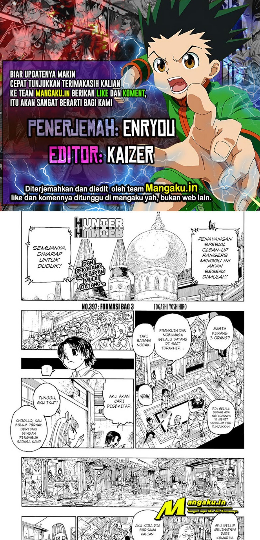 Hunter x Hunter Chapter 397 - halaman 1