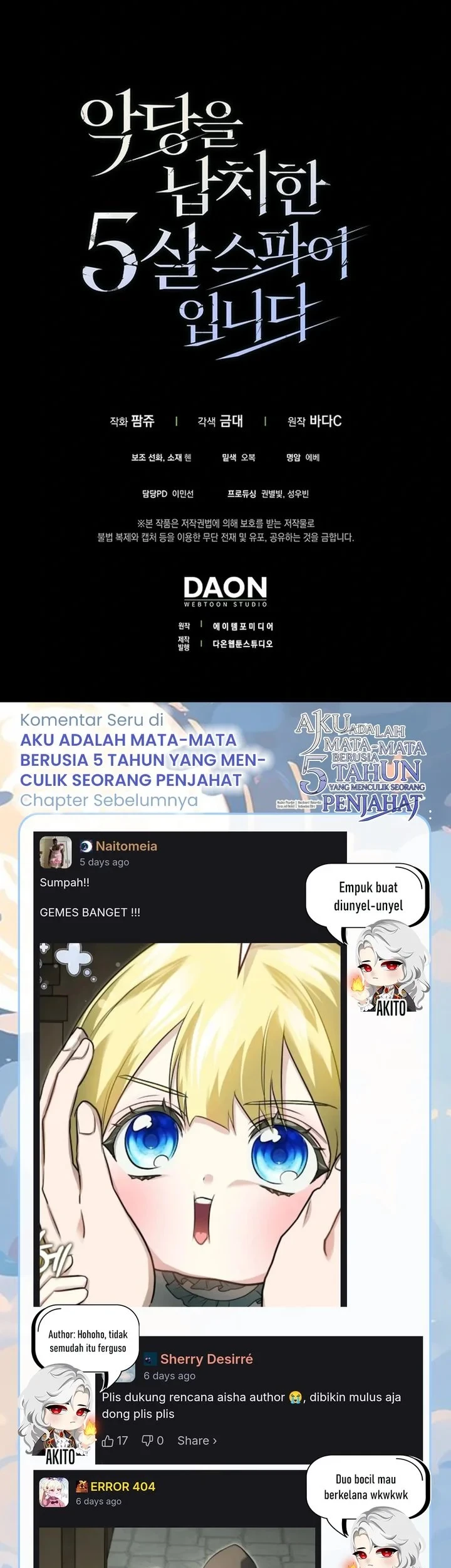I Am the 5-Year-Old Spy Who Kidnapped the Villain Chapter 34 - halaman 68