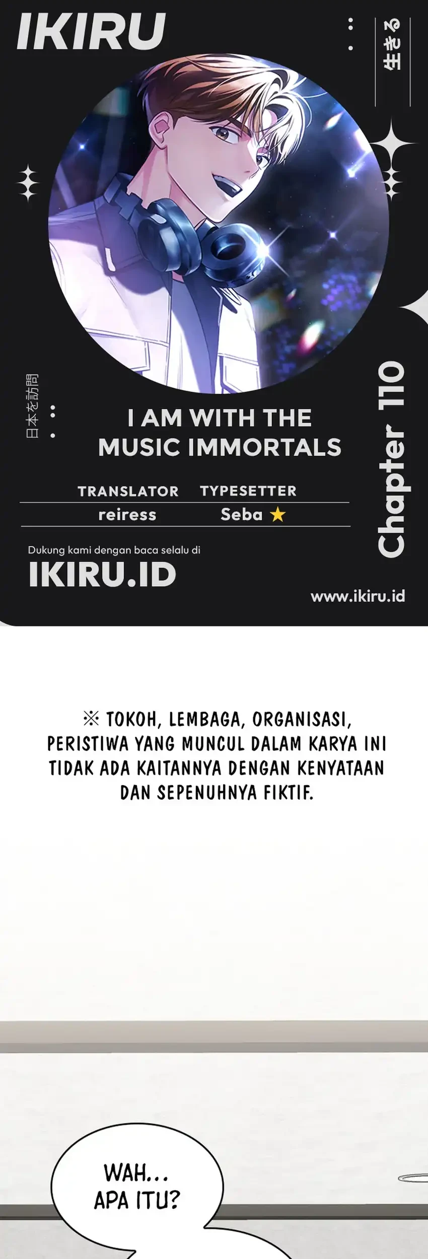 I Am With the Music Immortals Chapter 110 - halaman 1