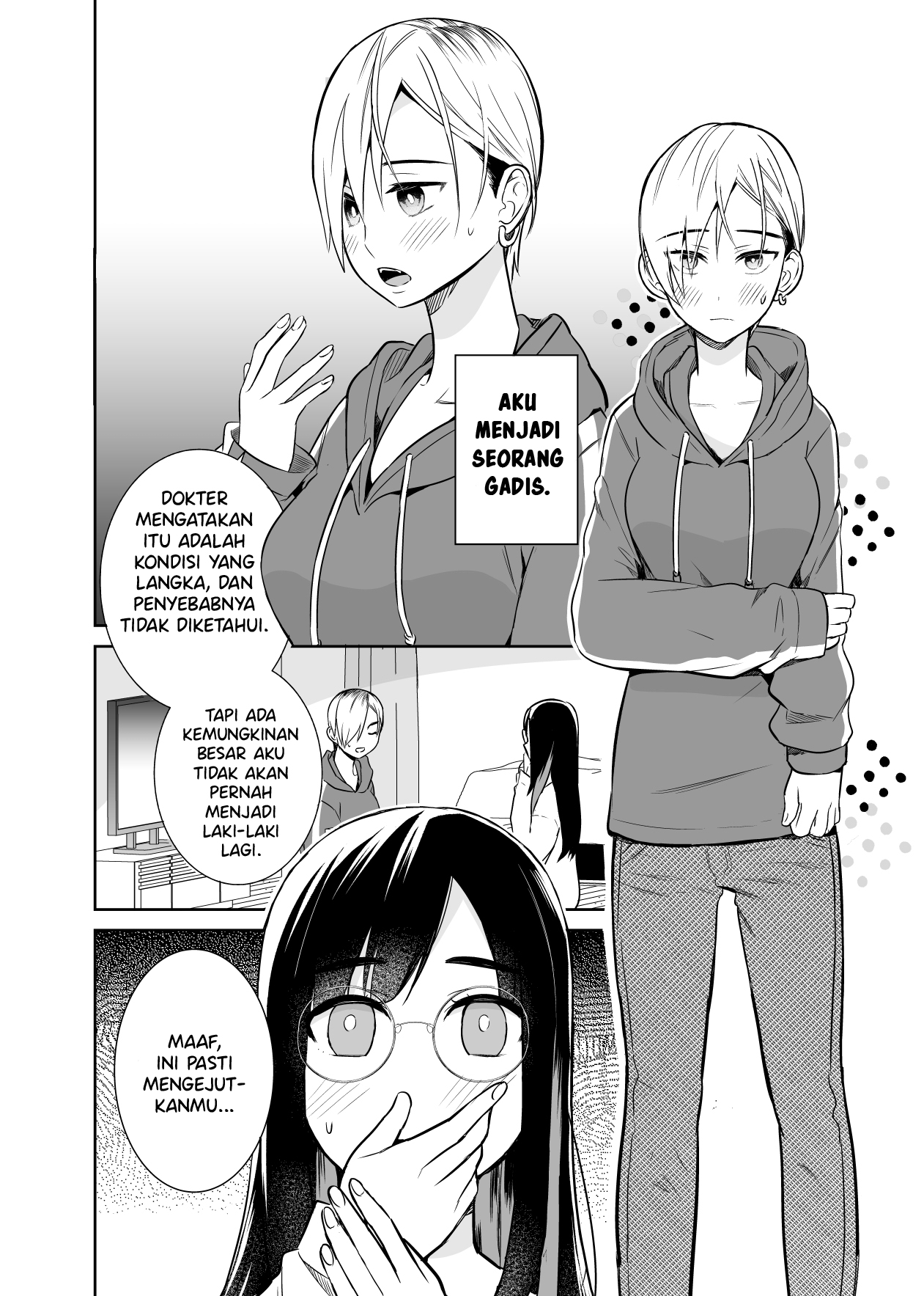 I Became a Girl, so I Had to Break up With My Girlfriend Chapter 1 - halaman 2