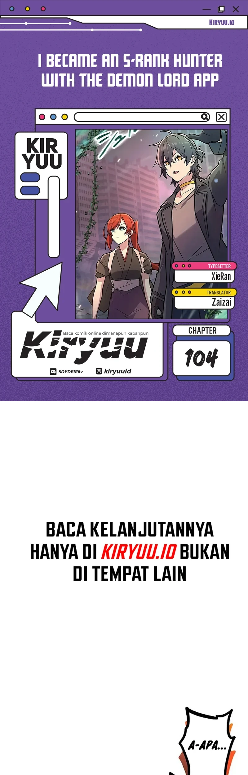 I Became an S-Rank Hunter With the Demon Lord App Chapter 104 - halaman 1