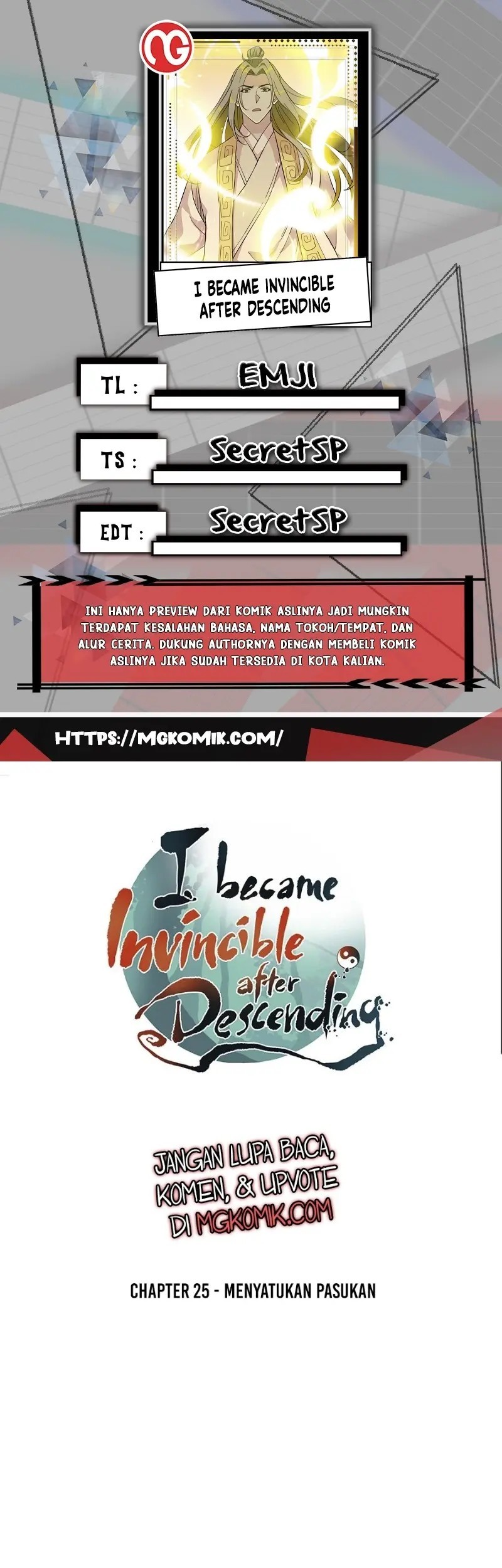 I Became Invincible After Descending Chapter 25 - halaman 1