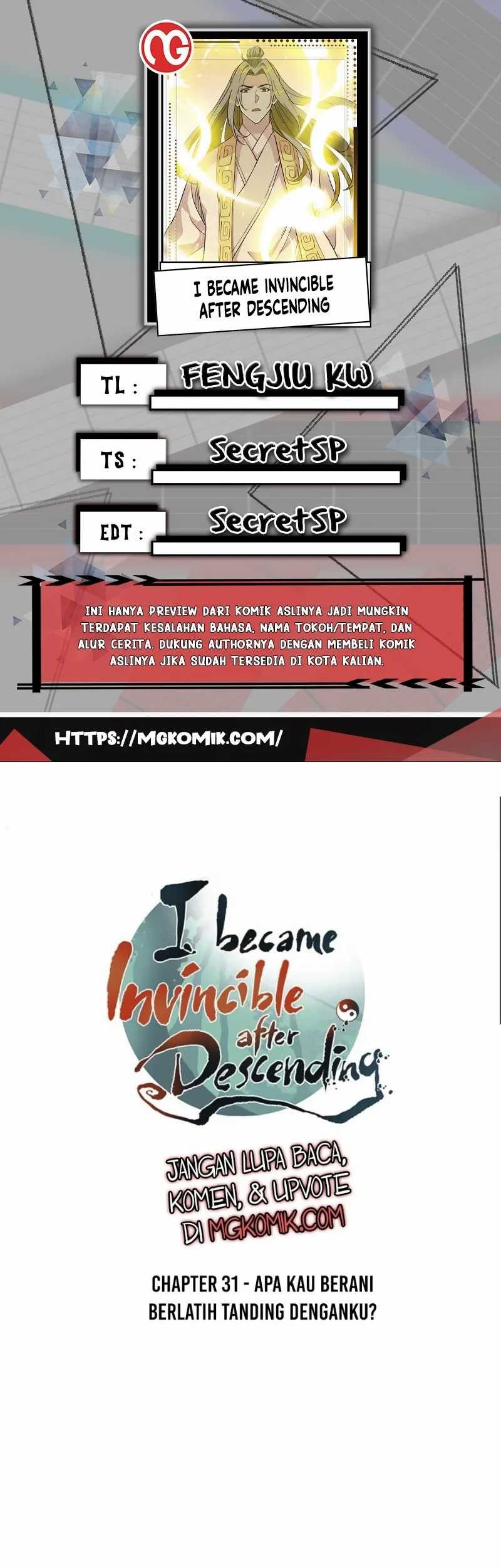 I Became Invincible After Descending Chapter 31 - halaman 1