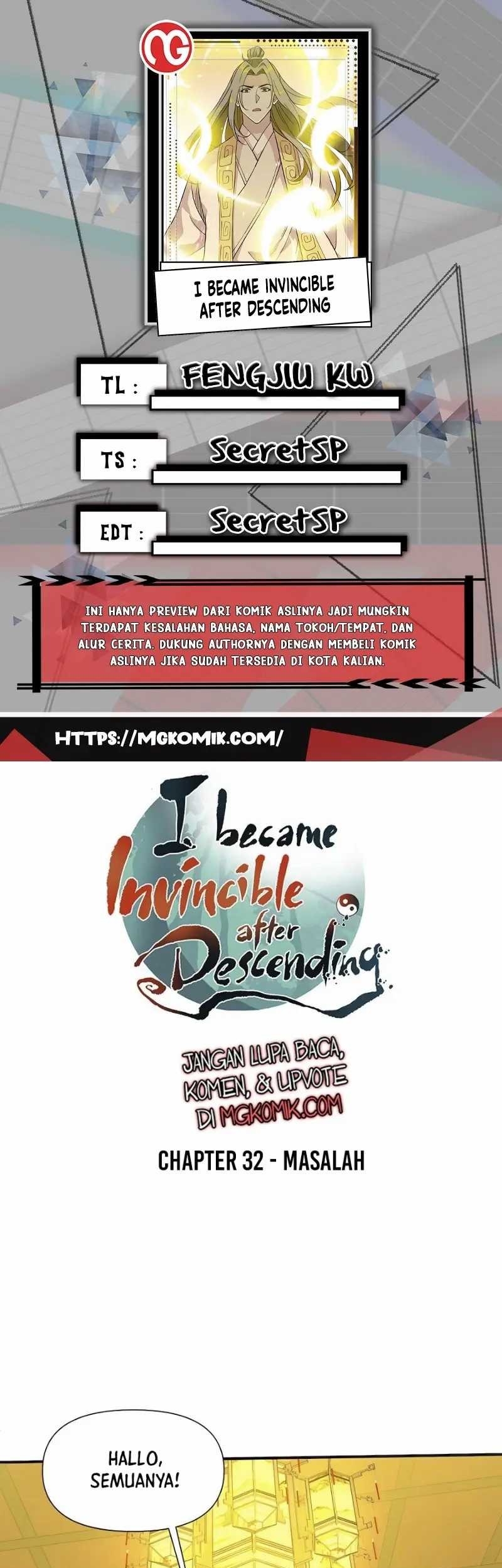 I Became Invincible After Descending Chapter 32 - halaman 1