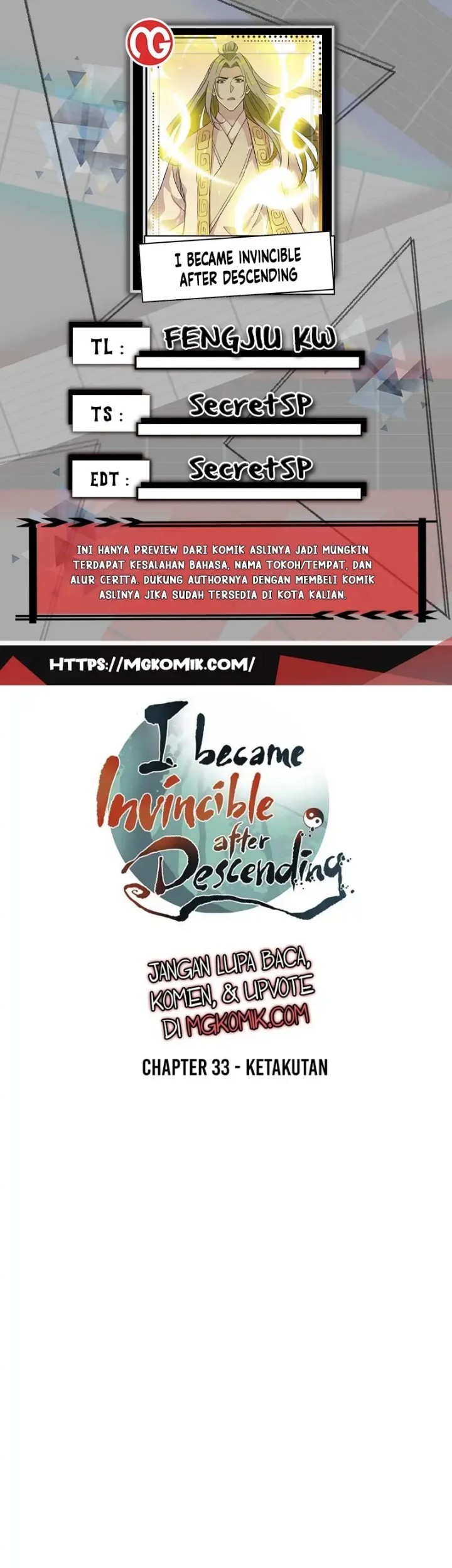 I Became Invincible After Descending Chapter 33 - halaman 1