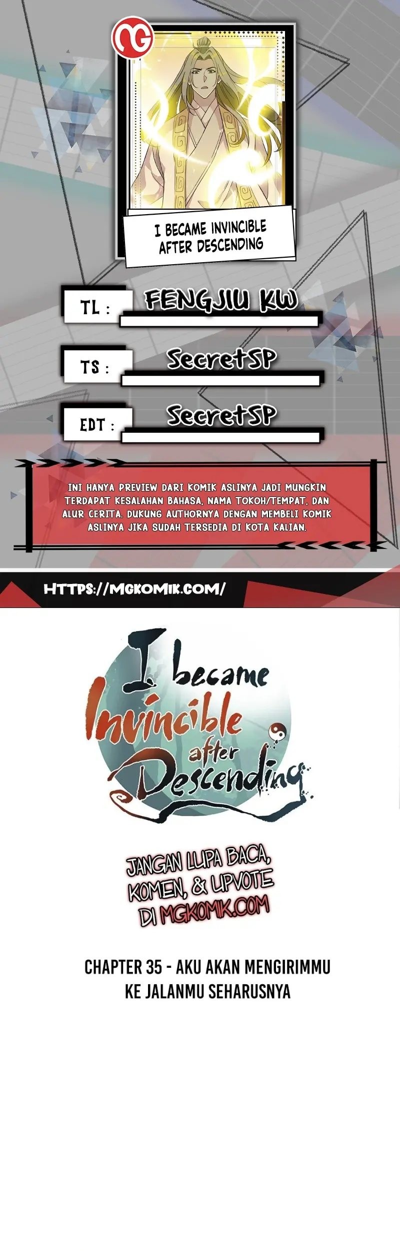 I Became Invincible After Descending Chapter 35 - halaman 1