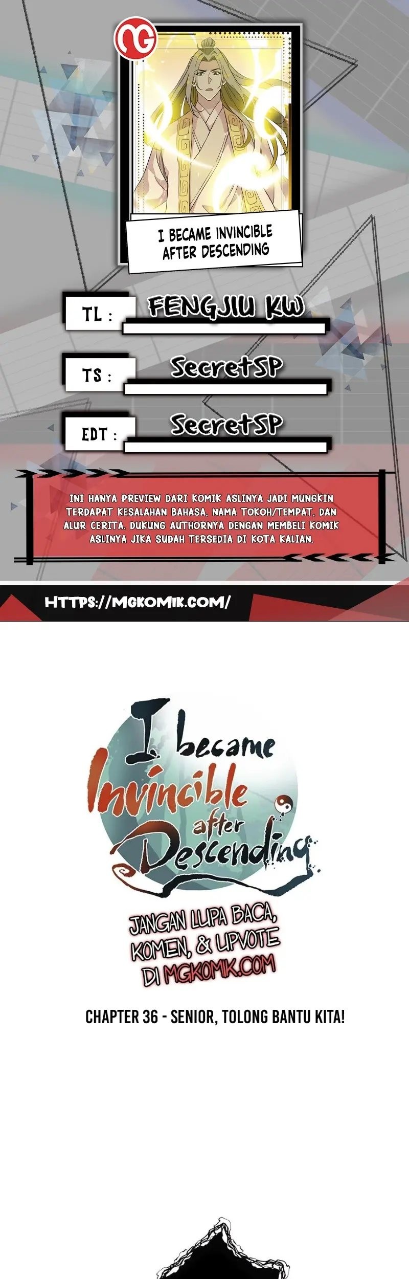 I Became Invincible After Descending Chapter 36 - halaman 1