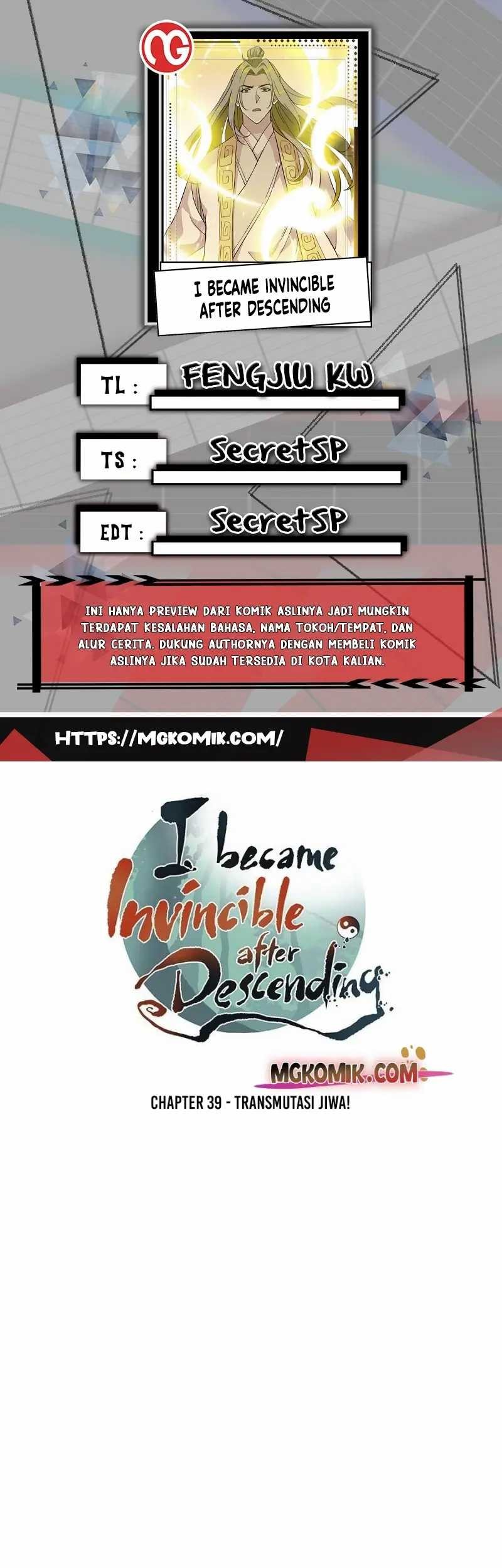 I Became Invincible After Descending Chapter 39 - halaman 1