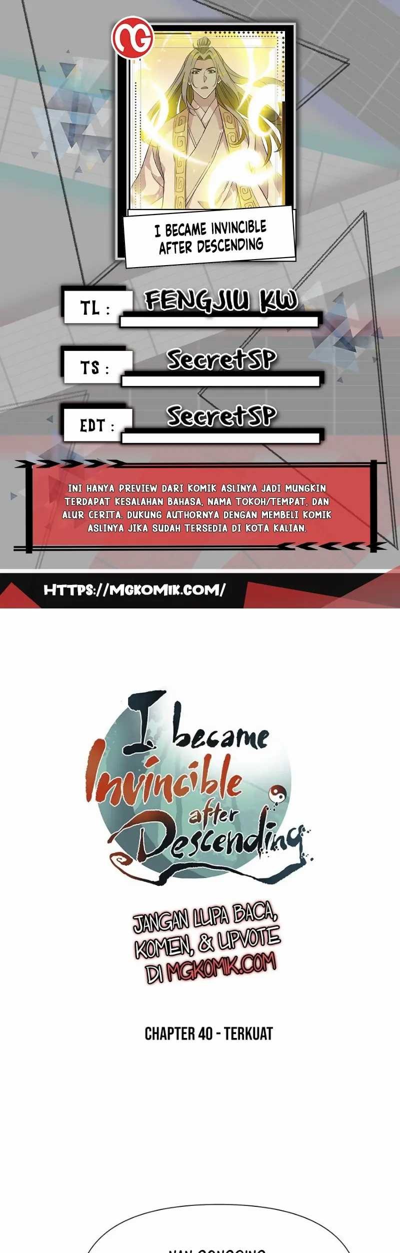 I Became Invincible After Descending Chapter 40 - halaman 1