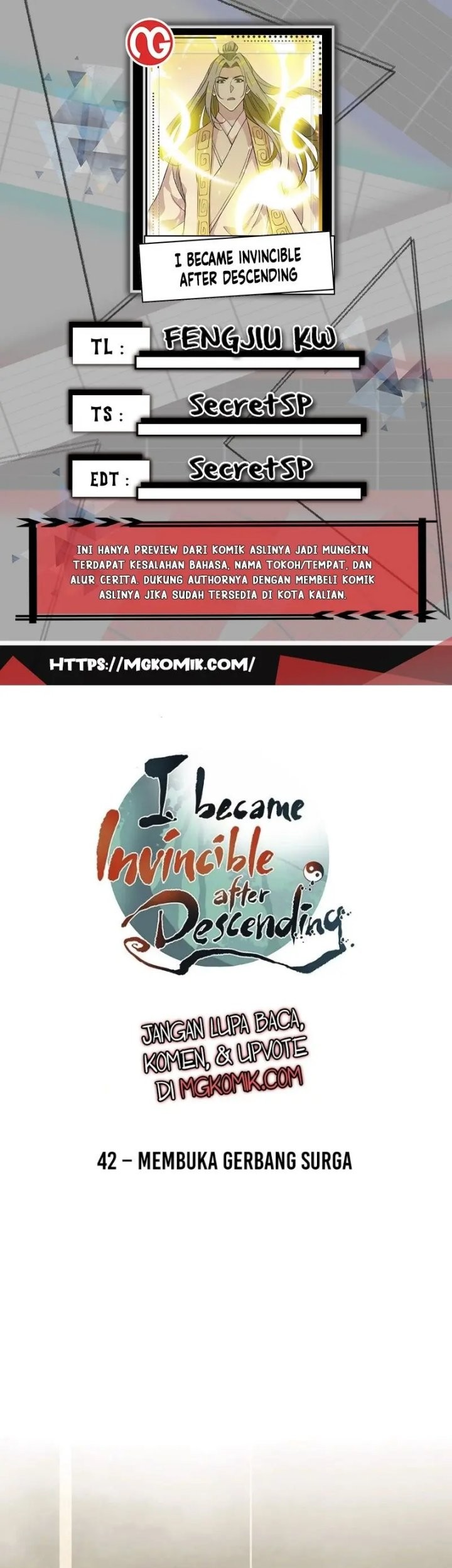 I Became Invincible After Descending Chapter 42 - halaman 1