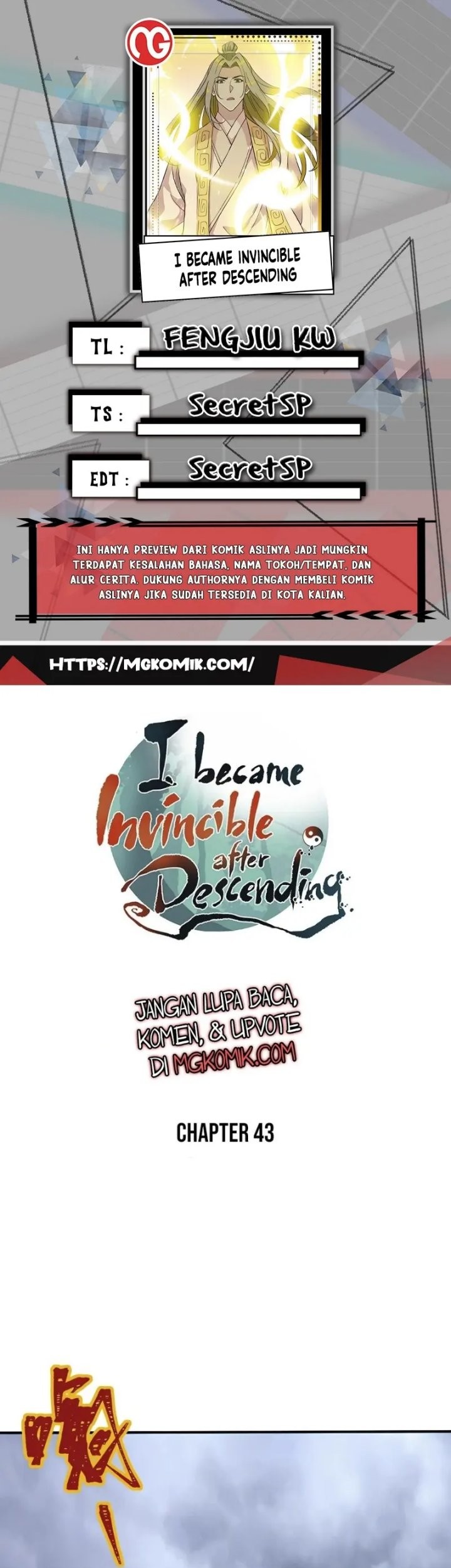 I Became Invincible After Descending Chapter 43 - halaman 1