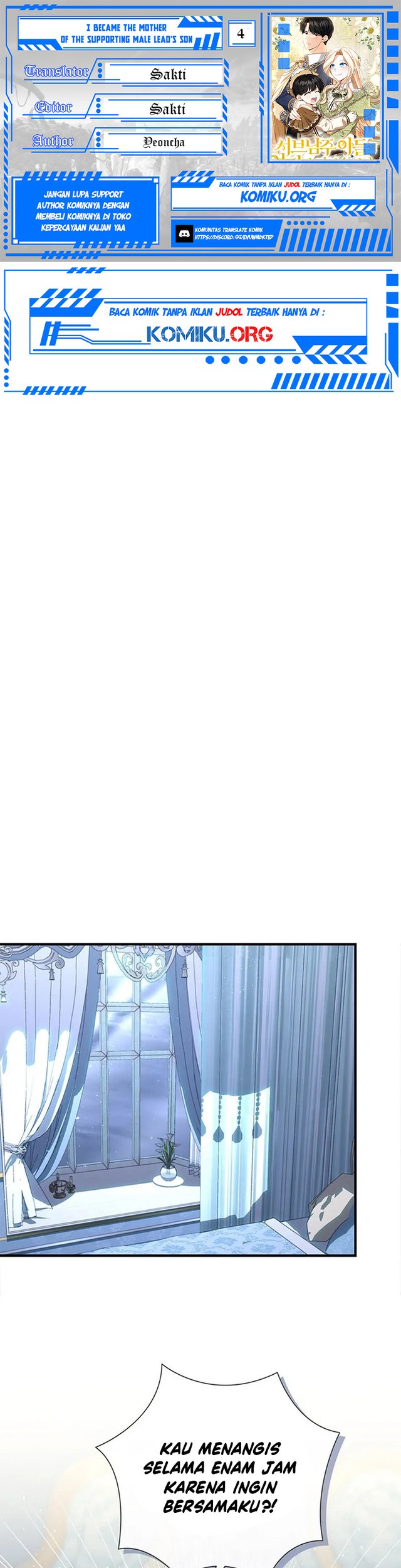 I Became the Mother of the Supporting Male Lead's Son Chapter 4 - halaman 1