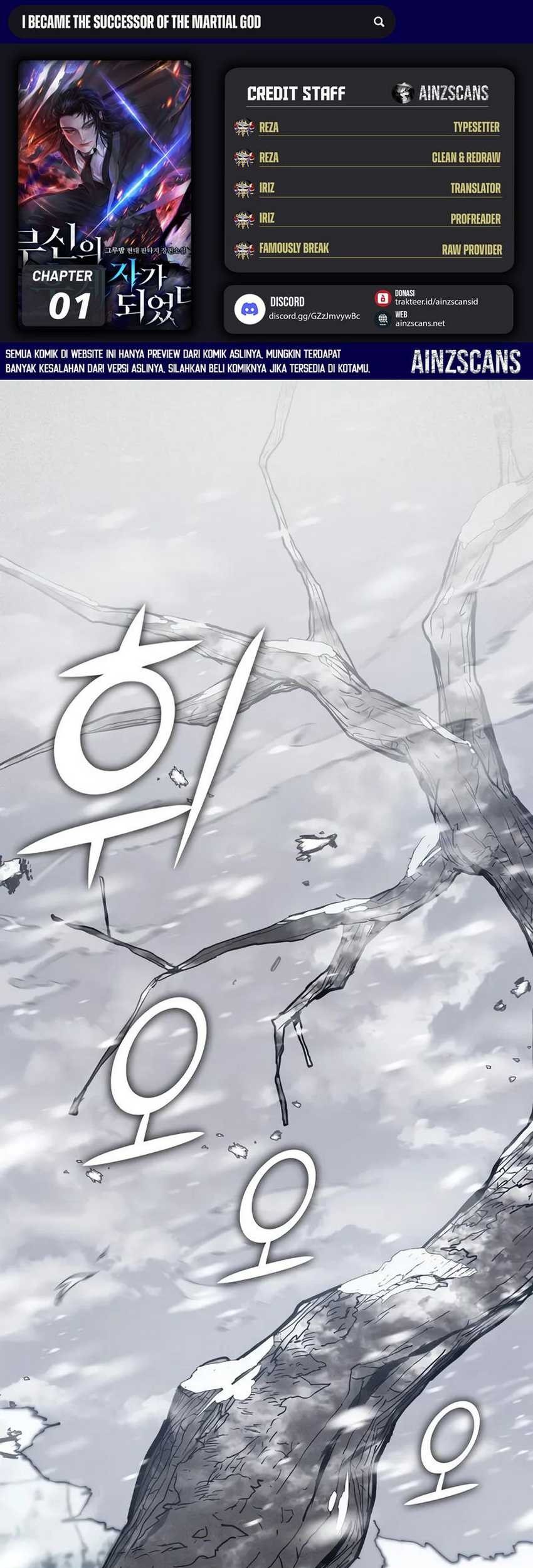 I Became the Successor of the Martial God Chapter 1 - halaman 1