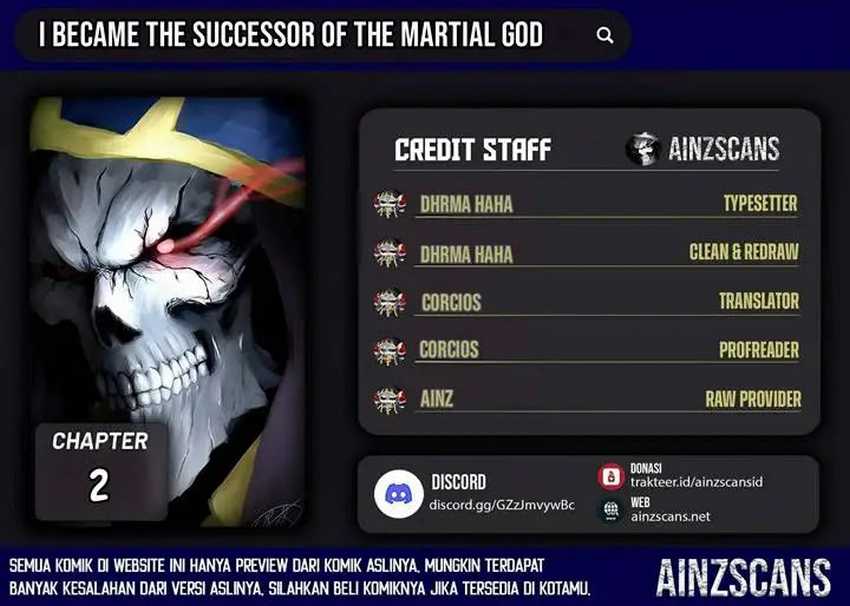 I Became the Successor of the Martial God Chapter 2 - halaman 1